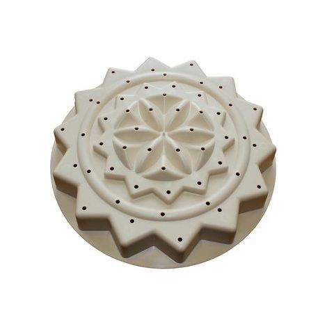 25 cm Vanillepuddingform – Sternförmiger Vanillepudding, Knochenweiß