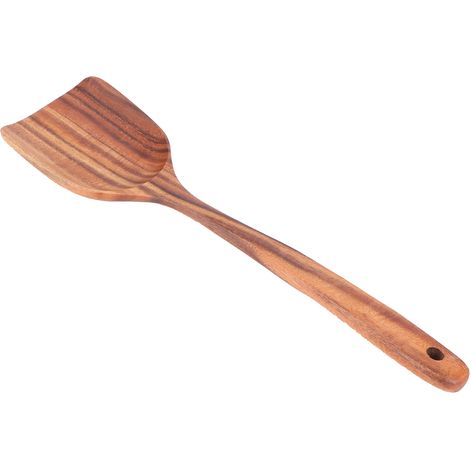 Pelle en Bois à Long Manche pour Cuisine - Spatule Antiadhésive Ustensiles de Cuisine