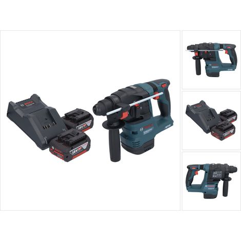 Bosch GBH 18V-22 Trapano a percussione professionale a batteria 18 V 1,9 J SDS Plus Brushless + 2x batteria ricaricabile 4,0 Ah + caricabatterie