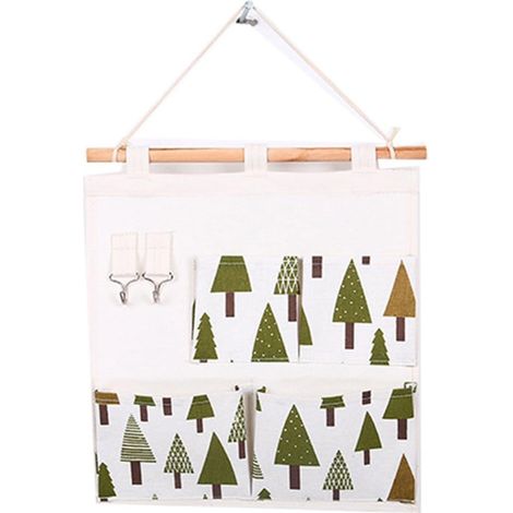 Sac de rangement placard suspendu, organisateur multicouche en tissu non tissé,rangement pour débris,gain de place,arbre à cadeaux (1/5)