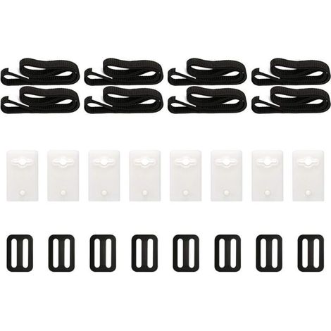 Solar pool cover fixing kit, 8 solar cover straps, kit with universal reel straps for securing solar covers, for in-ground pools (1/5)