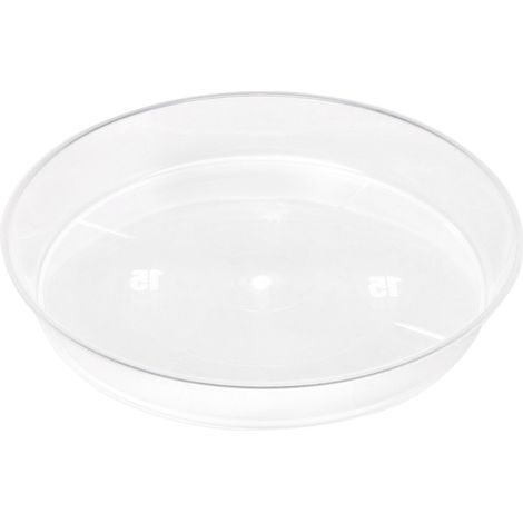 Garronda Soucoupes pour Pots Horticulture Ronds GD-0026 (Transparent, ⌀ 15cm H 2,3cm)