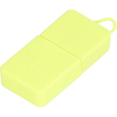 Lampe de massage facial gel silicone jaune fluo - Moule rouleau glacé pour yeux et visage - Outil beauté soin peau