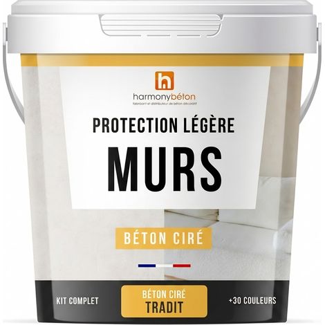 Béton ciré mur - Kit complet protection légère  - Béton TRADIT 2 m² Mate BC21 (1/5)
