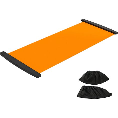 Tapis de glisse avec chaussons pour entraînement fitness, planche coulissante minceur jambes et fessiers, accessoire sportif pour musculation et exercices à domicile (1/5)