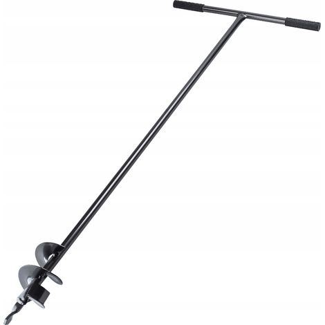 KADAX Handerdbohrer, Erdbohrer aus Metall, Erdlochbohrer, Pfahlbohrer, 10 cm