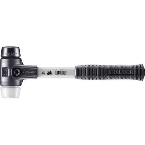 HALDER SIMPLEX Hammer Gefüllter Gummi / Superplastik mit verstärktem Tempergussgehäuse und Glasfaserstiel - D=40 mm - 3727.040 (1/5)