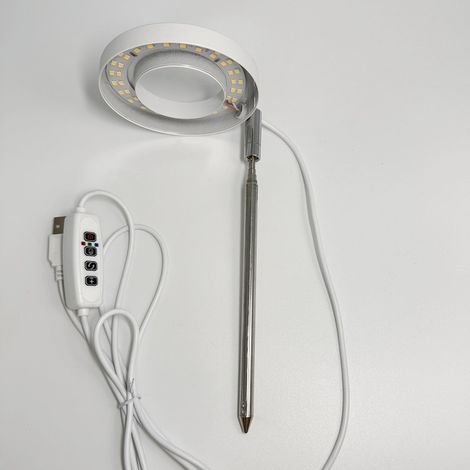 Lampe Lumière rouge et bleue  de culture LED pour plantes d'intérieur, réglable en hauteur, rétractable, spectre complet, étanche, pour semis et fleurs succulentes, minuterie 3/9/12 heures, 3 modes de (1/5)