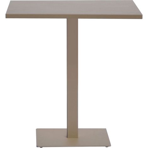 Piano in alluminio tortora 70x70 cm. Tavolo componibile. MALIGI HOME MG-NADIA Tortora