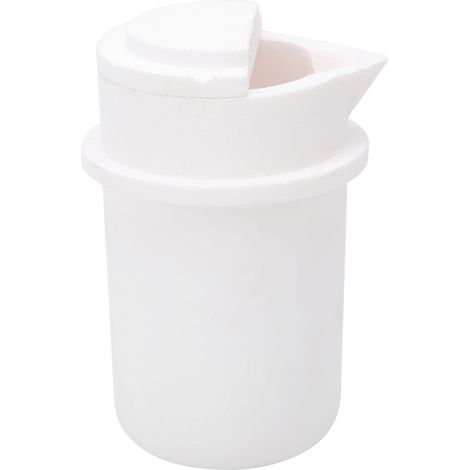 Creuset en quartz de 1 kg avec couvercle, outil de fusion et de raffinage pour l'or, l'argent et le platine. (1/5)