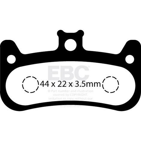 CFA735 - Pastillas de freno para bicicleta EBC Brakes (orgánicas) (1/2)