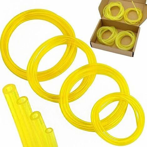 Durite Essence Set 4 Pièces Tuyau de Carburant Tuyau d'essence 1,5 mètre pour Souffleur Coupe-bordure Trononneuse Debroussailleuse, Tuyau de Carburant Flexible Très Résistant,Trononneuse Tondeuse (1/3)