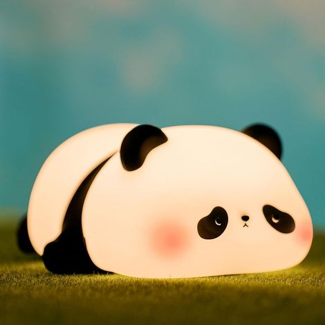 Veilleuse minuterie en silicone souple, lampe pour enfants décoration de chambre, veilleuse pour chambre d'enfant, mignonne /intensité variable, panda (1/5)