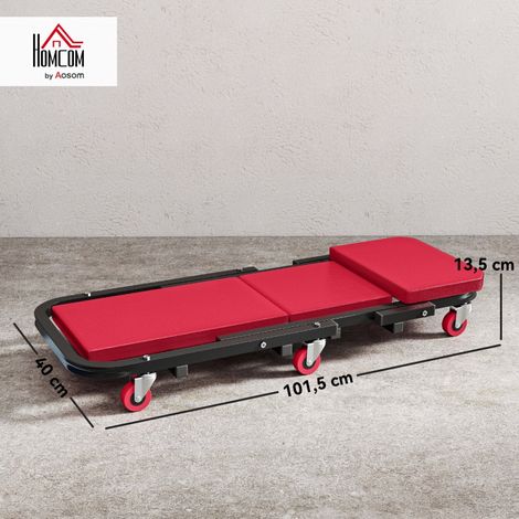 Planche à roulettes de montage-chariot de visite mécanicien pliable en Z charge 150kg (1/5)