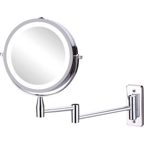 SANS MARQUE Miroir Grossissant N/A N/A, H.15 X L.15 X P.0.5 Cm, Led Pivotant (1/2)