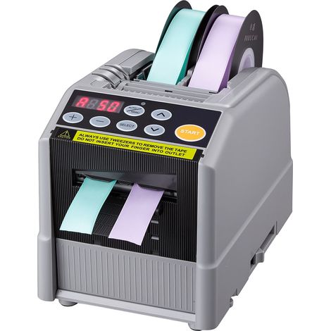 Mophorn Automatischer Klebebandspender mit einstellbarer Schnittlänge von 5-999 mm,Elektrischer Klebebandschneider Verpackung,für Bänder mit einer Breite von 6-60 mm,Bedienung über Tastensteuerung (1/5)