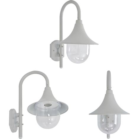 Applique murale de jardin E27 120 cm Aluminium Blanc - Applique Murale Extérieure - Éclairage Jardin - Luminaire Extérieur - Lampadaire Extérieur - Lumière LED Extérieur - Home & Living (1/3)