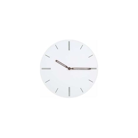 Horloge Murale Ronde - Bois et Mdf - Mouvement Quartz Silencieux - 30 cm - Épaisseur 5 mm - Blanc - Pour Chambre Salon Bureau (1/4)