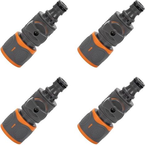 Raccord Rapide pour Tuyau d’Arrosage 13mm 1/2 Pouce – Set Universel de 15 Pièces Étanches, Économiseur d’Eau pour Tuyau de Jardin, Irrigation, Nettoyage Domestique, Lavage Auto
