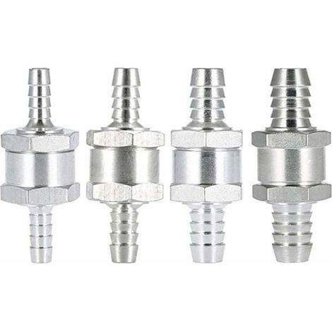 Clapet anti-retour(4 pièces) de retour de carburant en aluminium à sens unique (6 8 10 12mm) pour Essence Diesel Huile Car (1/4)