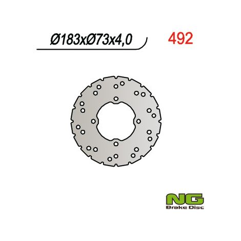 Disco de freno delantero para ATV Polaris Scrambler 400/500, 183x73x4, 5 agujeros.