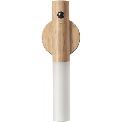 Lumiere Murale Sans Fil Magnetique,  Veilleuses Magnétiques à Détecteur de Mouvement, Applique Murale en Bois, pour Chambre à Couloir, Escalier (1/5)