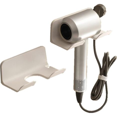 Soporte adhesivo universal de pared para secadores de pelo, para uso en dormitorios, baños y peluquerías.