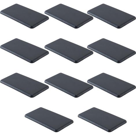 Lot de 10 embouts de profilés en aluminium, 40 x 80 mm, en nylon noir, pour profilés industriels en aluminium, pour chariot, support d'aquarium, étagère de rangement (1/5)