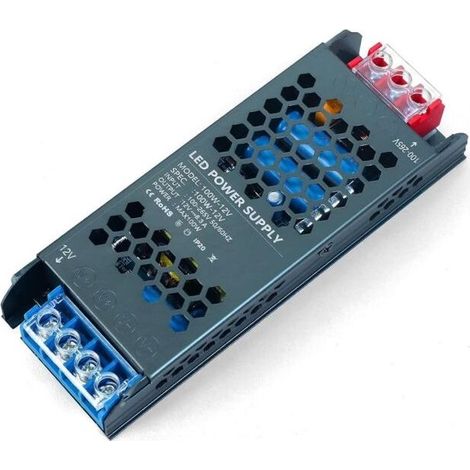 Transformateur 220V 12V 100W LED Driver, Alimentation à Découpag 220V AC à 12V DC 8,3A Ultra Mince Transfo Adaptateur Conducteur à Tension Constante Basse Tension Adapter pour LED Bande (1/5)