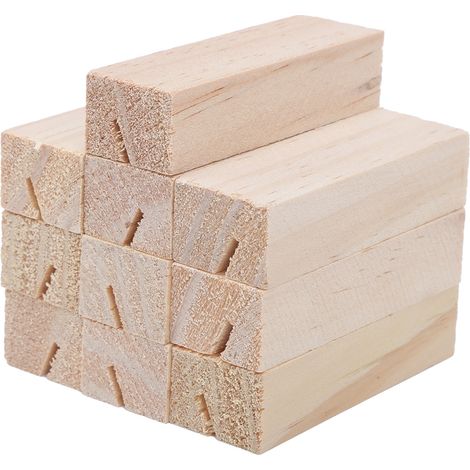 Porte-mémos décoratif pour fêtes, porte-cartes de vœux, objet décoratif en bois, lot de 10, forme rectangulaire