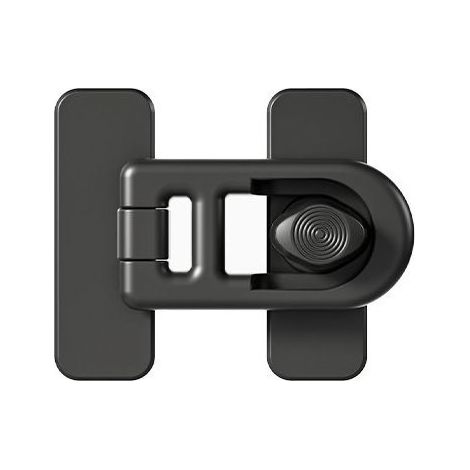 Noir Loquets de porte de réfrigérateur en plastique, serrure de sécurité adhésive, serrures de congélateur sans clé pour armoires, tiroirs et réfrigérateur, loquets de porte de réfrigérateur (1/5)