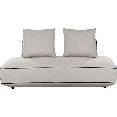 Chaiselongue SEILLANS Stoff Hellgrau