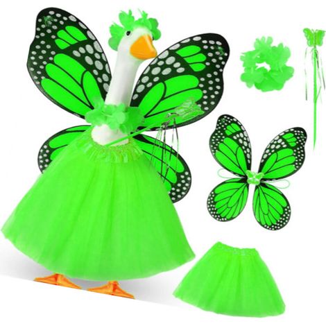 Robe d'oies de porte avec aile de papillon, décoration de-Vert (1/2)
