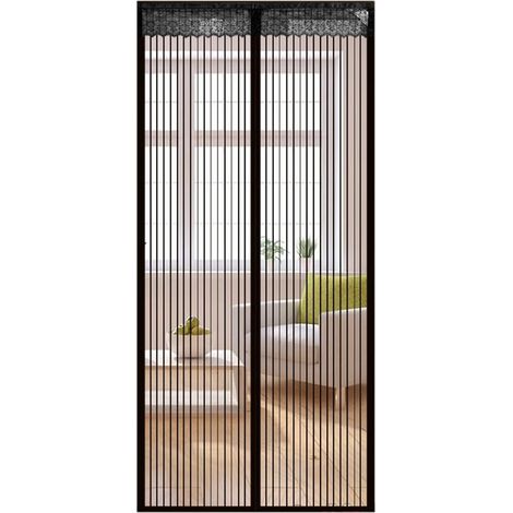 Icegrey Magnetic Screen Door Curtain Defense Against Mosquitoes or Insects Fits doors up to 150cm x 220cm Black