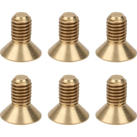 50 vis à six pans creux plats M3 en cuivre pur, tête fraisée, outil de quincaillerie industrielle M3 x 6 (1/5)