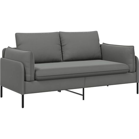 2-Seater Sofa 2-Seater Dark Grey 188 x 81 x 89 cm Velvet vidaXL (1/5)