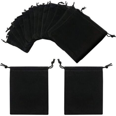 20 pezzi di sacchetti regalo in velluto per caramelle, sacchetti in velluto nero con coulisse, piccoli sacchetti portatili in velluto, sacchetti in velluto per riporre oggetti, sacchetti con coulisse  (1/5)