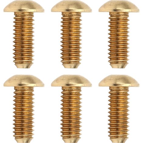 50 Vis à tête bombée hexagonale creuse M4 x 10 mm en cuivre - Lot de 50 pour assemblage et travaux manuels (1/5)