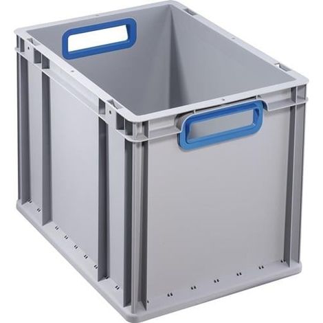 Allit bac de rangement gerbable poignées ouvertes bleu 400 x 300 x 320 mm - 456735 (1/3)