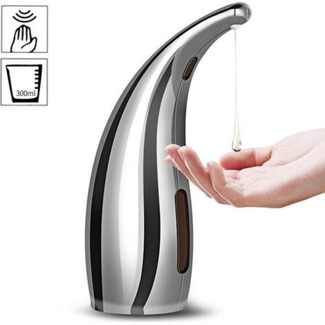 Automatischer Seifenspender 300 ml, Infrarot, berührungslos, flach, für Flüssigseife, Lotion, Gel und Shampoo (1/4)