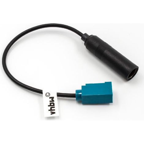 vhbw Adaptateur d'autoradio compatible avec Peugeot à partir de 2002 - Adaptateur d'antenne Fakra (f) vers Din (m) 150 Ohm