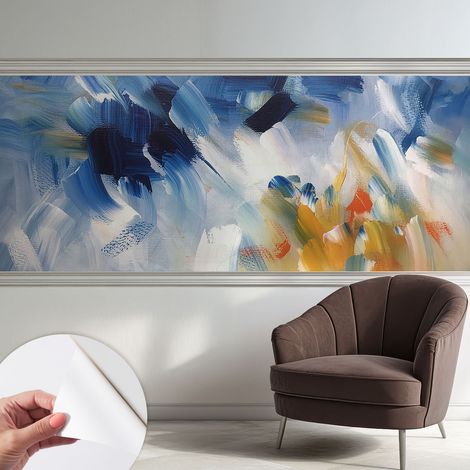 Papier peint autocollant avec imprimé décoratif pour salon et chambre à coucher Installation facile Touches colorées 250x104 cm (1/5)