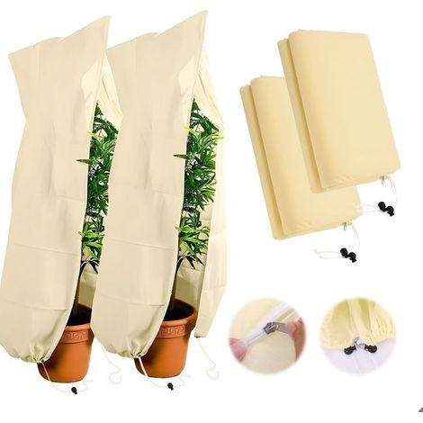 2 Pièces Housse Hivernage Plante Exterieur 120 x 180 cm Voile Hivernage Plante Exterieur Respirant Voile D'hivernage Réutilisable (1/5)