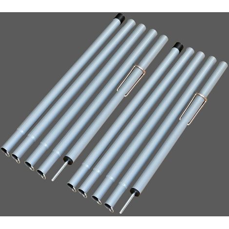 Befestigungsstange für Sonnensegel aus Aluminium, verstellbare Zeltstangen für Bauwesen, Camping, Wandern, Unterstände und Vordächer (Eisen, 210 cm) (1/5)