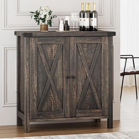 Buffet ferme 2 portes – lot 2 consoles bois (1/5)