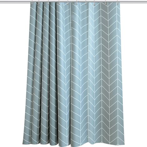 Rideau Douche Anti Moisissure, Rideau de Douche 180x200, PEVA Rideaus Baignoire Séchage Rapide, Vrideau Baignoire, Antibactérien Imperméable Lavable (1/5)