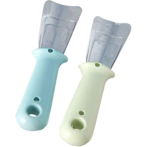BUNTHAUS 2 pcs Pelles à Glace pour Réfrigérateur,Pelle à Glace en Acier Inoxydable,pour Décongeler Les Réfrigérateurs et Les Congélateurs,Outil pour Réfrigérateur Nettoyage(Bleu et Vert) (1/5)