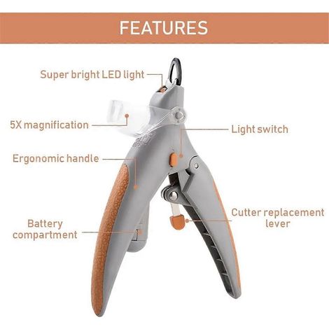 Coupe-ongles électriques LED pour chiens et outils pour animaux de compagnie (1/4)