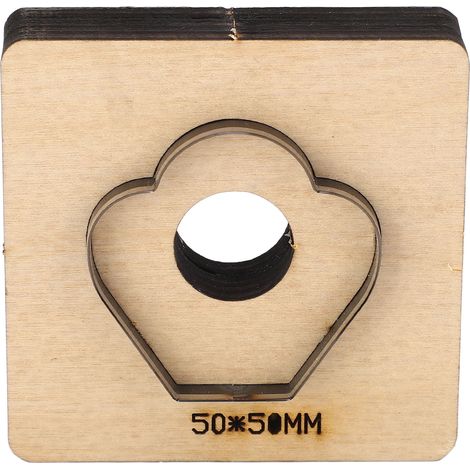 Matrice de découpe pour cuir en forme de pétale 50x50 mm, acier allié haute dureté, moule de perforation DIY pour carton, argile et tissu (1/5)
