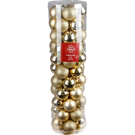 Weihnachtsbaumkugeln gold 55-tlg Christbaumschmuck Baumschmuck Christbaumkugel
